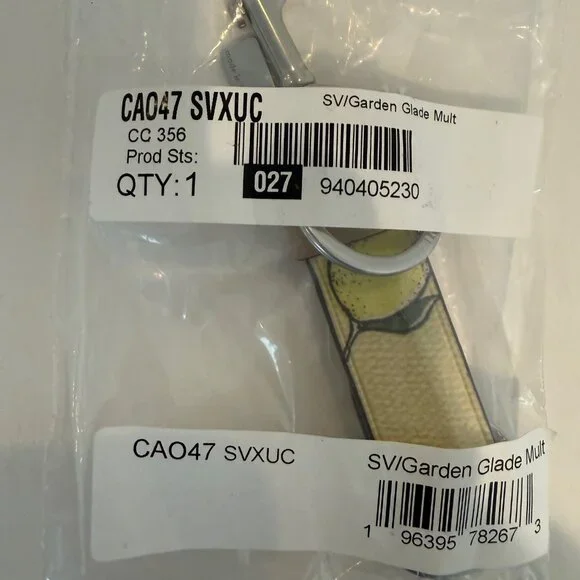 Coach Trigger Snap Bag Charm, Key chain/fob With Lemon Print, yellow, silver - Picture 4 of 13